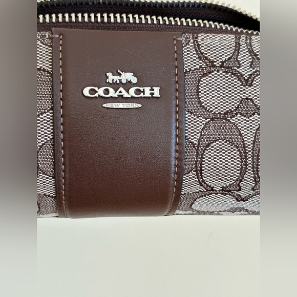 Coach Nolita Barrel Bag In Signature Jacquard Brown - Picture 7 of 7